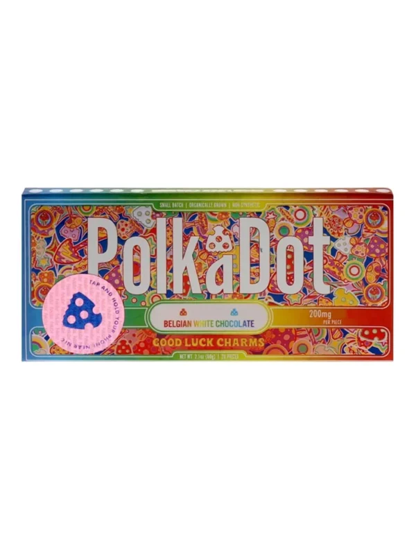 Good Luck Charms PolkaDot Mushroom Belgian White Chocolate 200mg Per Piece