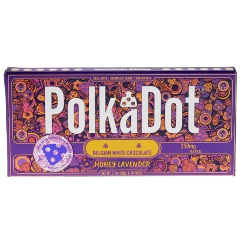 Honey Lavender PolkaDot Mushroom Belgian White Chocolate 250mg