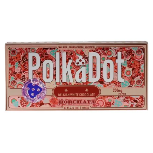 Horchata-PolkaDot-Shroom-Belgian-White-Chocolate.webp Horchata PolkaDot Mushroom Belgian White Chocolate 250mg