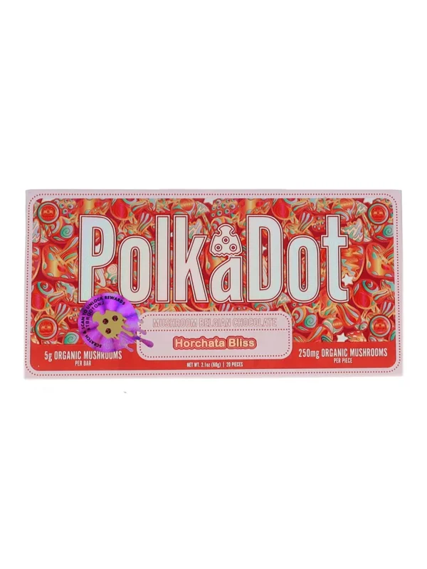 Horchota Bliss PolkaDot Mushroom Belgian Milk Chocolate 250mg