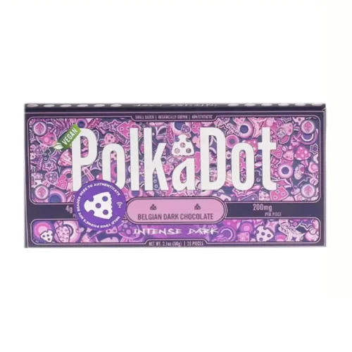 Intense-Dark-PolkaDot-Shroom-Belgian-White-Chocolate-200mg.webp Intense Dark PolkaDot Mushroom Belgian White Chocolate 200mg Per Piece