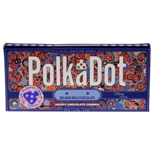 Krispy-Chocolate-Crunch-PolkaDot-Shroom-Belgian-Milk-Chocolate.webp Krispy Chocolate Crunch PolkaDot Mushroom Belgian Milk Chocolate 250mg
