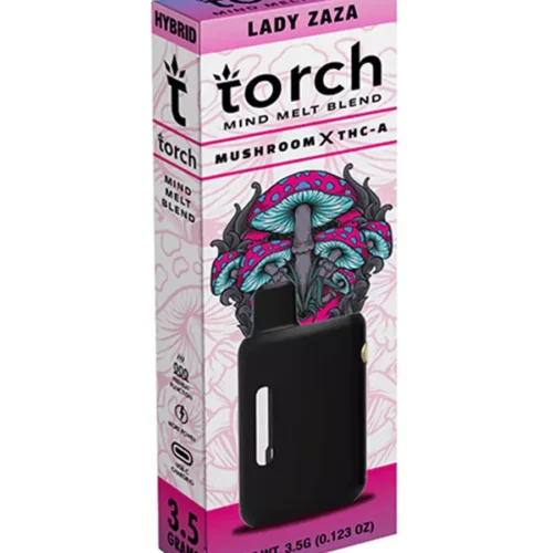 Lady-Zaza-Torch-Mind-melt-blend-mushroom-X-THC-A-3.5g.webp Lady Zaza Torch Mind Melt Mushroom x THC-A Blend Vape 3.5G