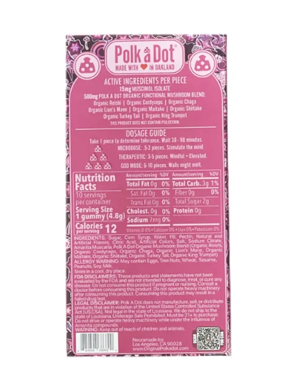 Lychee-Sour-Fizz-PolkaDot-Magic-Mushroom-Belgian-Magic-Blend-Gummies-Back.webp Lychee Sour Fizz PolkaDot Magic Mushroom Belgian Magic Blend Gummies