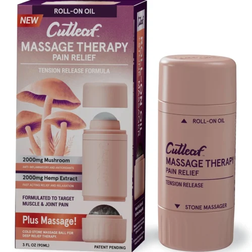 Massage Therapy Tension Release Cutleaf Mushroom Hemp Roll On 2000mg