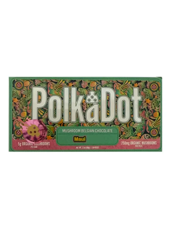 Maui-PolkaDot-Mushroom-Belgian-Dark-Chocolate-250mg.webp Maui PolkaDot Mushroom Belgian Dark Chocolate 250mg Per Piece