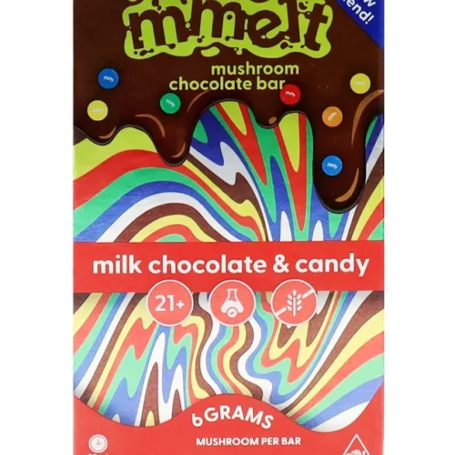 Milk-Chocolate-Candy-Mmelt-shroom-Chocolate-Bar.webp Milk Chocolate & Candy Mmelt Mushroom Chocolate Bar 6G