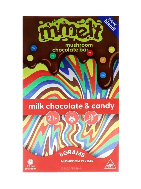 Milk Chocolate & Candy Mmelt Mushroom Chocolate Bar 6G