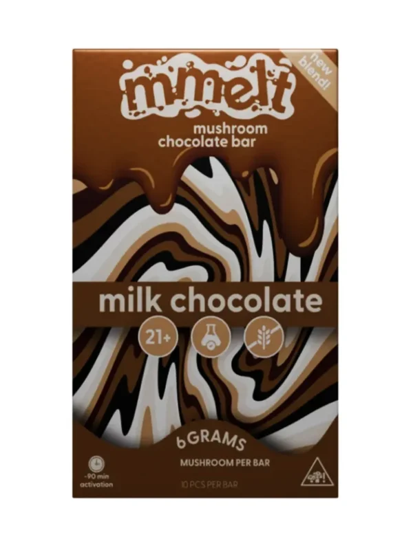 Milk-Chocolate-Mmelt-Shroom-Chocolate-Bar.webp Milk Chocolate Mmelt Mushroom Chocolate Bar 6G