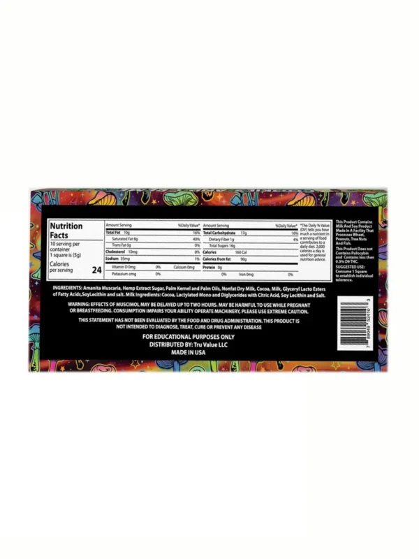 Milk Chocolate Stoned Amanita Muscaria Mushroom Chocolate 10000MG