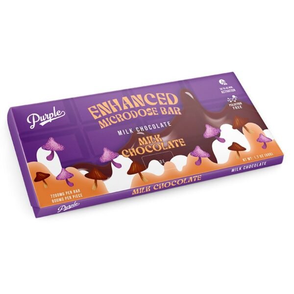 MilkChocolate.jpg Purple Mushroom Enhanced Microdose Bar – Milk Chocolate