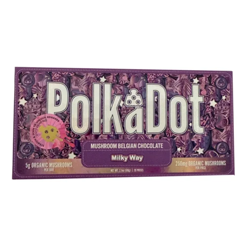Milky-Way-PolkaDot-Magic-Mushroom-Belgian-Chocolate-250mg-Per-Piece.webp Milky Way PolkaDot Mushroom Belgian Milk Chocolate 250mg Per Piece