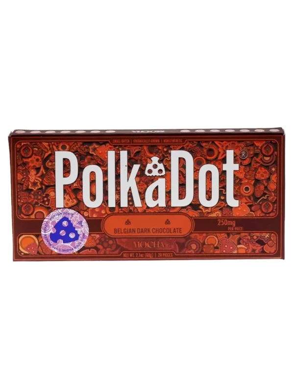 Mocha PolkaDot Mushroom Belgian Dark Chocolate 250mg
