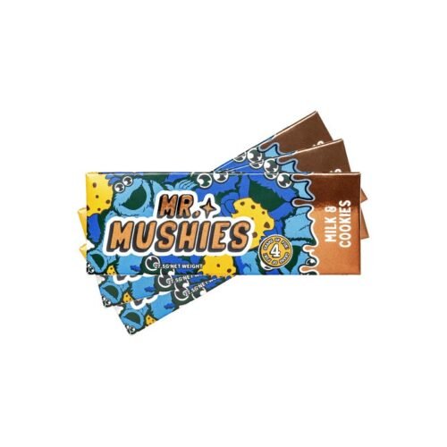 Mr.-Mushies-Milk-and-Cookies.jpg Mr. Mushies Milk and Cookies Chocolate Bar 4G