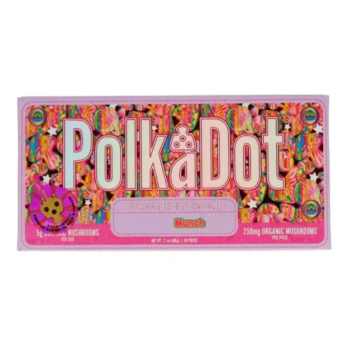 Munch-PolkaDot-Mushroom-Belgian-Milk-Chocolate.webp Munch PolkaDot Mushroom Belgian Milk Chocolate 250mg