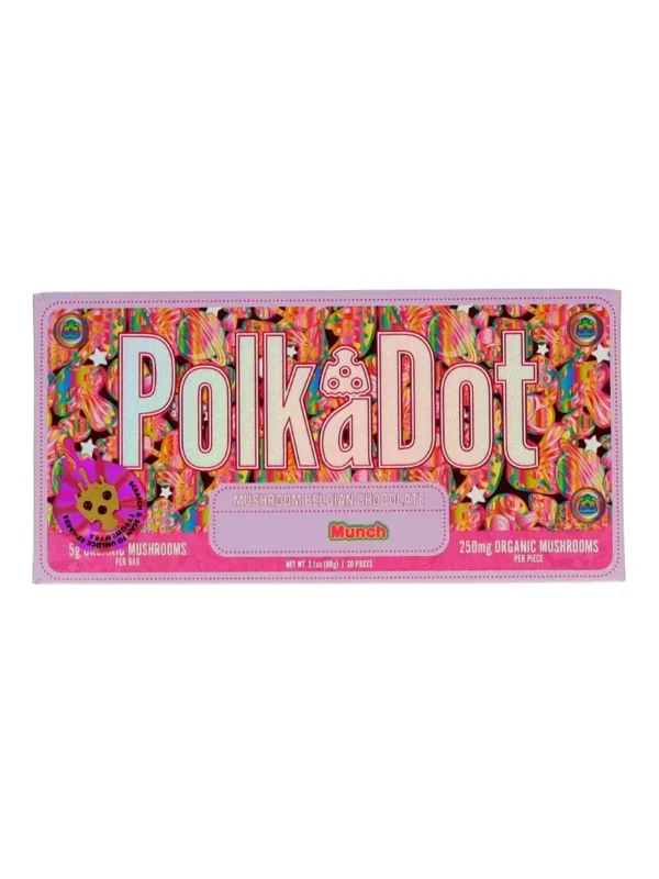 Munch PolkaDot Mushroom Belgian Milk Chocolate 250mg