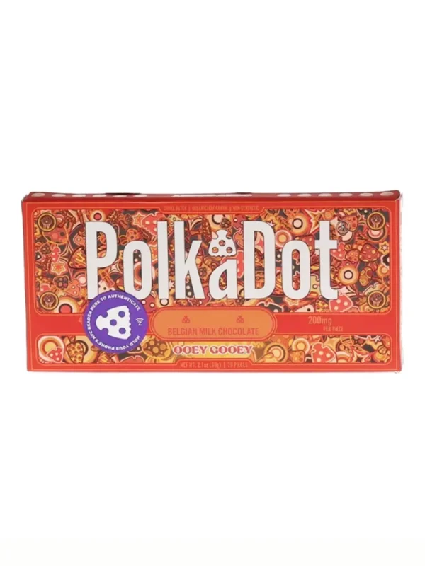 OOEY Gooey PolkaDot Mushroom Belgian White Chocolate 200mg Per Piece