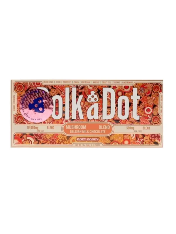 Ooey-Gooey-PolkaDot-Shroom-Belgian-Milk-Chocolate.webp Ooey Gooey PolkaDot Mushroom Belgian Milk Chocolate 500mg