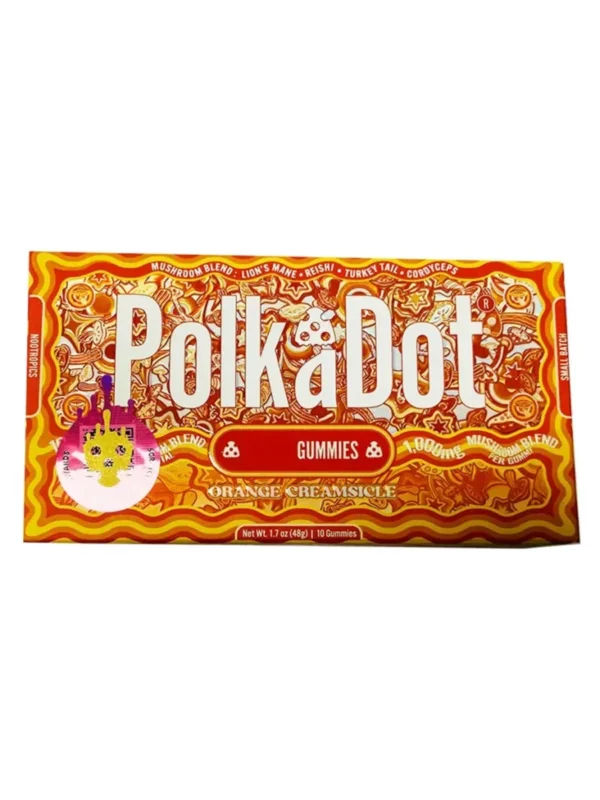 Orange-Creamsicle-PolkaDot-Belgian-Shroom-Blend-Gummies.webp Orange Creamsicle PolkaDot Belgian Shroom Blend Gummies 4G