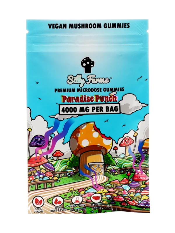 Paradise-Punch-Silly-Farms-Vegan-Mushroom-Gummies-4000MG.webp Paradise Punch Silly Farms Vegan Mushroom Gummies 4000MG