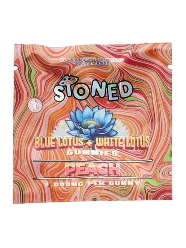 Peach-Stoned-Blue-Lotus-White-Lotus-Gummies-1000mg-1ct-1.webp Peach Stoned Blue Lotus + White Lotus Gummies 1000mg 1ct