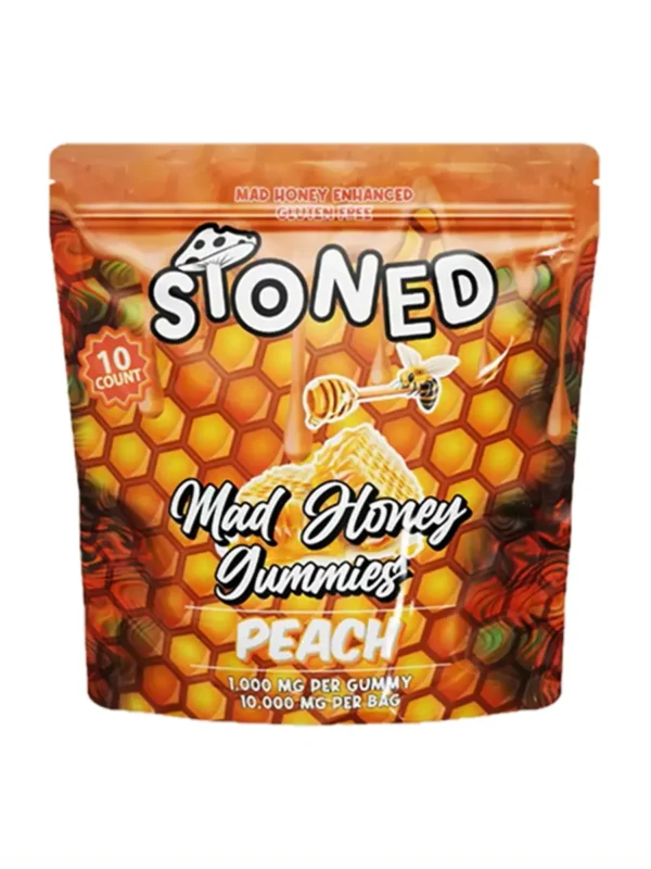 Peach-Stoned-Mad-Honey-Gummies-10000MG-10ct.webp Peach Stoned Mad Honey Gummies 10000MG 10ct