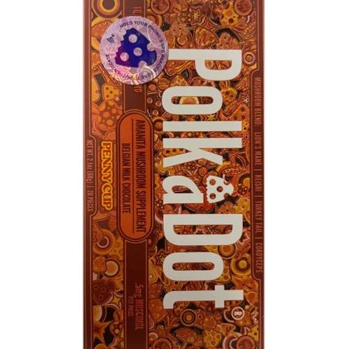 Penny-Cup-PolkaDot-Magic-Mushroom-Belgian-Milk-Chocolate.webp Penny Cup PolkaDot Mushroom Belgian Milk Chocolate 500mg