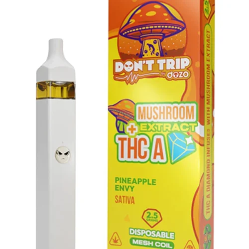 Pineapple-Envvy.webp Pineapple Envy Dozo Mushroom Extract + THC-A Disposable 2.5G