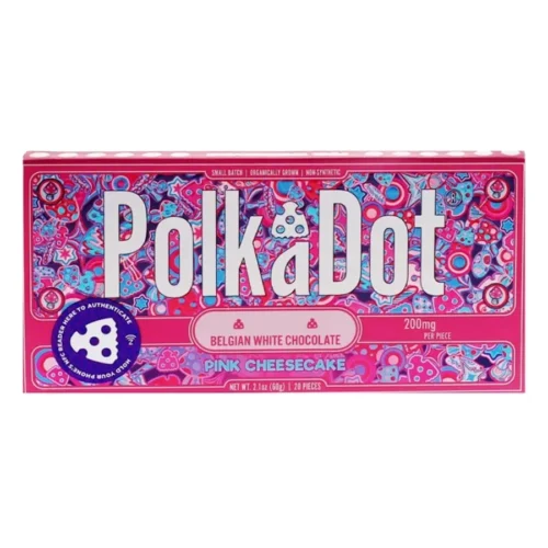 Pink-Cheesecake-PolkaDot-Shroom-Belgian-White-Chocolate-200mg.webp Pink Cheesecake PolkaDot Mushroom Belgian White Chocolate 200mg Per Piece