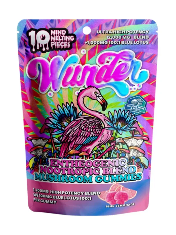 Pink-Lemonade.webp Pink Lemonade Wunder High Potency Entheogenic Nootropic Blend Mushroom Gummies 12G