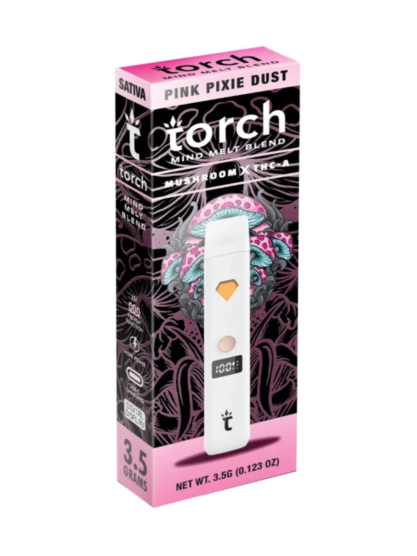 Pink-Pixie-Dust-Torch-Mind-Melt-Mushroom-x-THC-A-Blend-White-Series-Vape-3.5G.webp Pink Pixie Dust Torch Mind Melt Mushroom x THC-A Blend White Series Vape 3.5G
