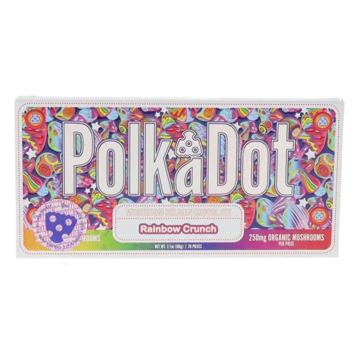 Rainbow-Crunch-PolkaDot-Magic-Mushroom-Belgian-Milk-Chocolate-250mg.webp Rainbow Crunch PolkaDot Mushroom Belgian Milk Chocolate 250mg