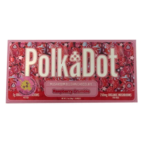 Raspberry-Crumble-PolkaDot-Magic-Mushroom-Belgian-White-Chocolate-250mg-Per-Piece.webp Raspberry Crumble PolkaDot Mushroom Belgian White Chocolate 250mg Per Piece
