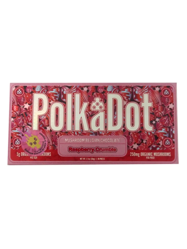 Raspberry-Crumble-PolkaDot-Magic-Mushroom-Belgian-White-Chocolate-250mg-Per-Piece.webp Raspberry Crumble PolkaDot Mushroom Belgian White Chocolate 250mg Per Piece