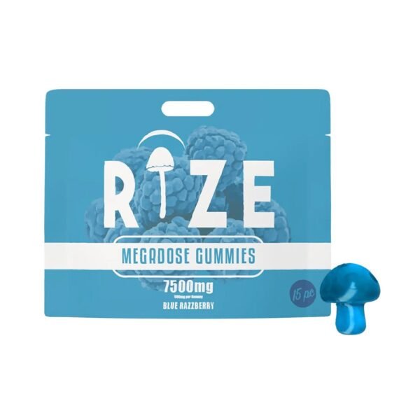 Rize-Blue-Razz-Gummies.jpg Rize – Blue Razzberry Mushroom Gummies – 7500mg – 15ct