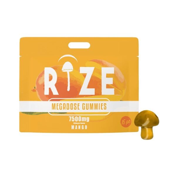 Rize-Mango-Gummies.jpg Rize – Mango Megadose Mushroom Gummies – 7500mg – 15ct