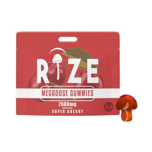 Rize-Super-Cherry-Gummies.jpg Rize – Super Cherry Mushroom Gummies – 7500mg – 15ct