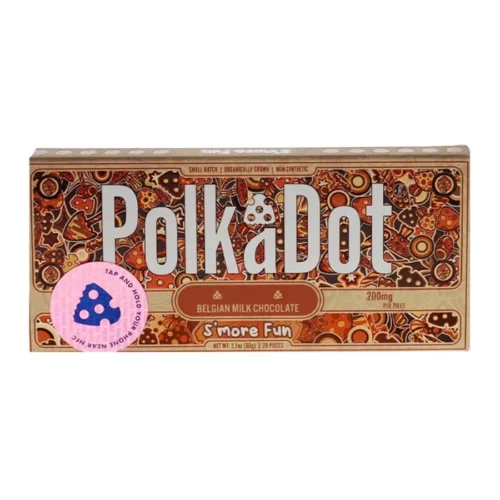 SMore-Fun-PolkaDot-Shroom-Belgian-Milk-Chocolate-200mg.webp S’More Fun PolkaDot Mushroom Belgian Milk Chocolate 200mg Per Piece