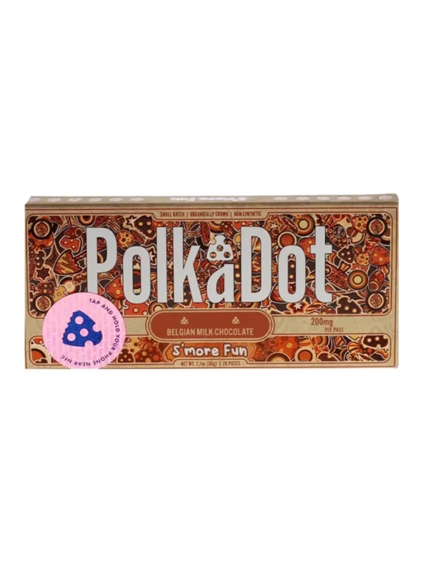 SMore-Fun-PolkaDot-Shroom-Belgian-Milk-Chocolate-200mg.webp S’More Fun PolkaDot Mushroom Belgian Milk Chocolate 200mg Per Piece