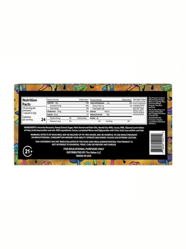 Salted Caramel Chocolate Stoned Amanita Muscaria Mushroom Chocolate 10000MG