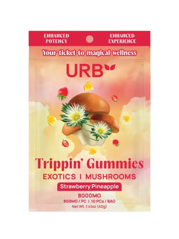 Strawberry Pineapple URB Trippin’ Mushroom Gummies 8000mg 10ct