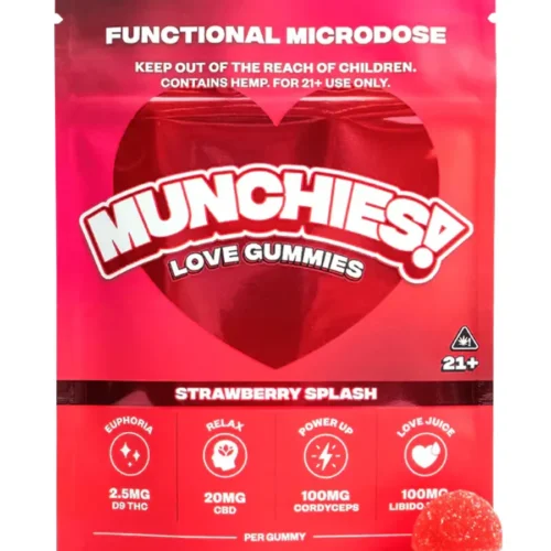 Strawberry Splash Munchies Functional Microdose Love Gummies 20ct