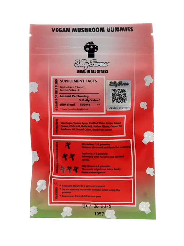 Strawberry-Symphony-Silly-Farms-Vegan-Mushroom-Gummies-4000MG-Back.webp Strawberry Symphony Silly Farms Vegan Mushroom Gummies 4000MG