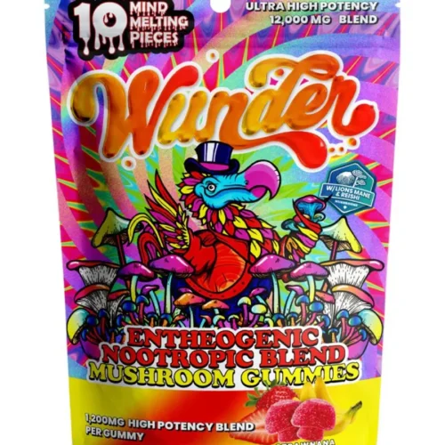 Strawnana.webp Strawnana Wunder High Potency Entheogenic Nootropic Blend Mushroom Gummies 12G