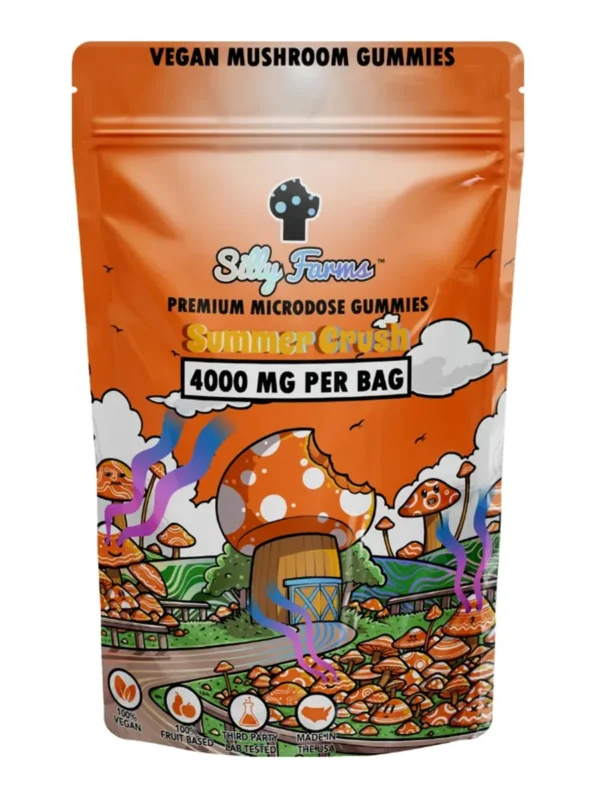 Summer Crush Silly Farms Vegan Mushroom Gummies 4000MG