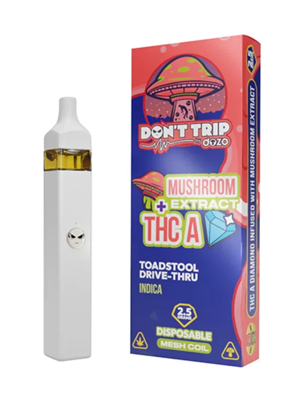 Toadstool.webp Toadstool Drive-Thru Dozo Mushroom Extract + THC-A Disposable 2.5G