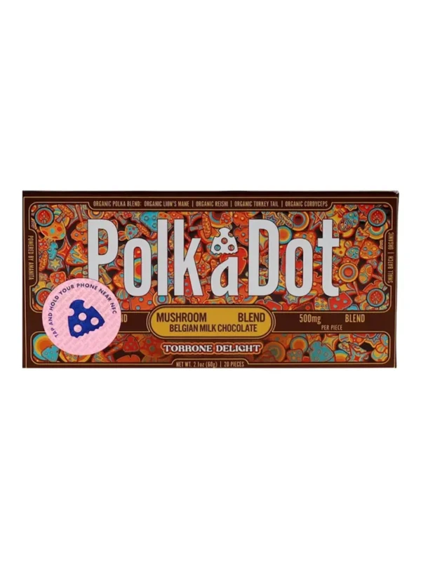 Torrone-Delight-PolkaDot-Shroom-Belgian-Chocolate.webp Torrone Delight PolkaDot Mushroom Belgian Chocolate 500mg