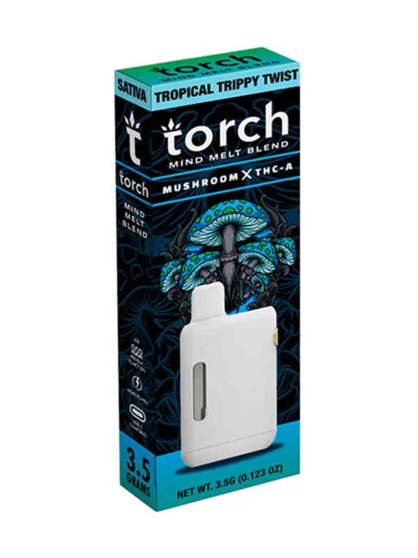 Tropical-Tripy-Twist-Torch-Mind-melt-blend-mushroom-X-THC-A-3.5g.webp Tropical Trippy Twist Torch Mind Melt Mushroom x THC-A Blend Vape 3.5G