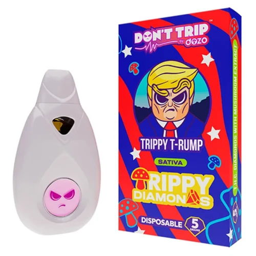Tryppy-T-Flump.webp Trippy T-rump Dozo Don’t Trip Trippy Diamonds Disposable 5G