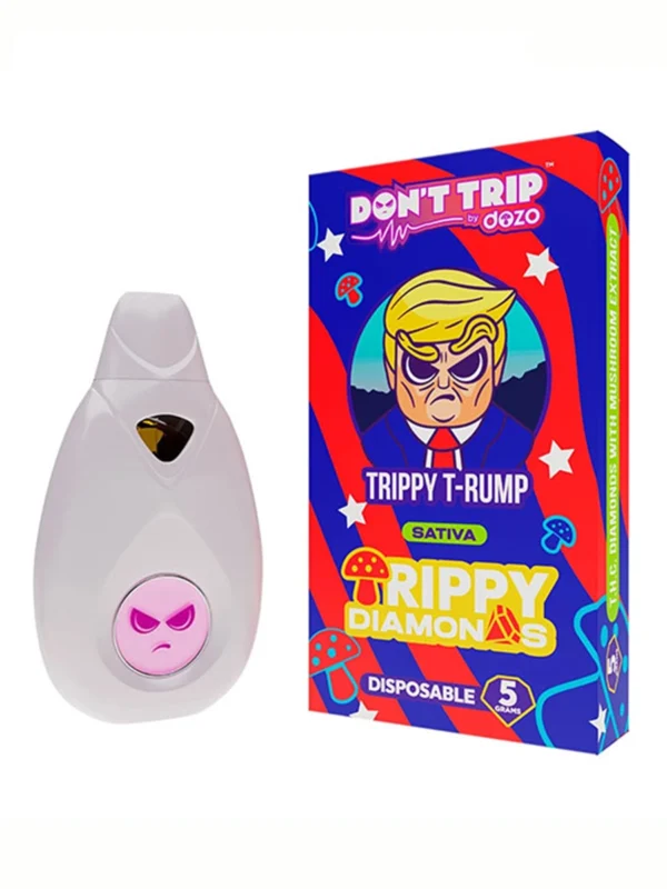 Tryppy-T-Flump.webp Trippy T-rump Dozo Don’t Trip Trippy Diamonds Disposable 5G